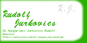 rudolf jurkovics business card